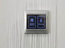 silkscreen glass panel for hotel smart control system