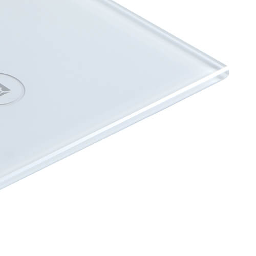 tempered glass faceplate for curtain touch switch with silkscreen printing (TP-004)
