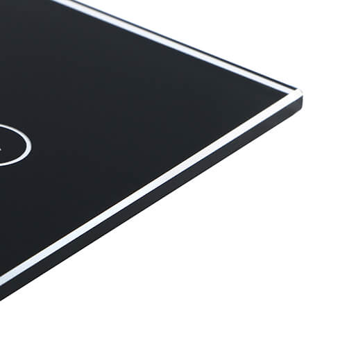 tempered glass faceplate for smart home electronics with silkscreen printing (TP-007)
