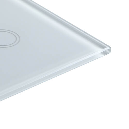 tempered glass faceplate for touch wall switch with silkscreen printing (TP-001)
