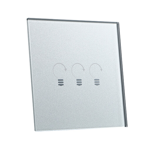 tempered glass faceplate for touch wall switch with silkscreen printing (TP-006)