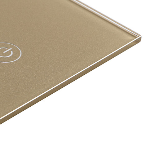 tempered glass faceplate for touch wall switch with silkscreen printing (TP-008)