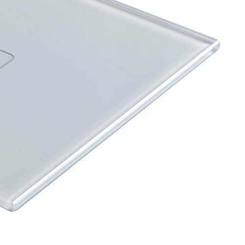 tempered glass faceplate for touch wall switch with silkscreen printing (TP-009)