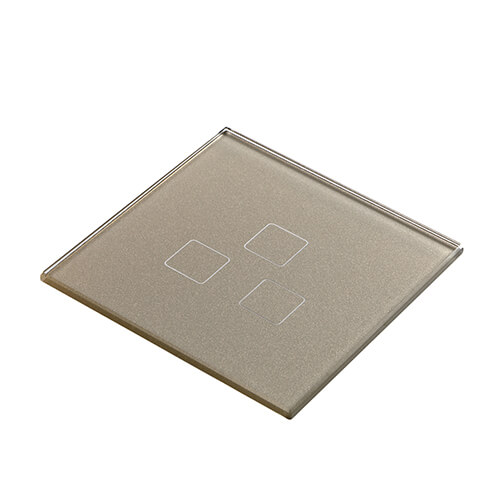 tempered glass front-panel for smart switch with silkscreen printing (TP-002)