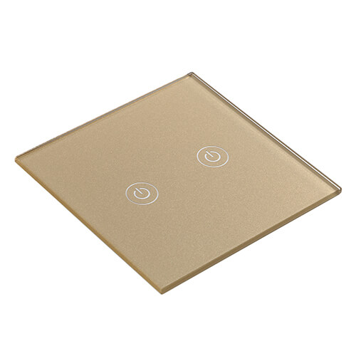 tempered glass front-panel for smart switch with silkscreen printing (TP-008)