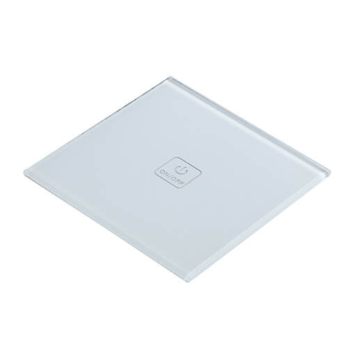tempered glass front-panel for smart switch with silkscreen printing (TP-009)