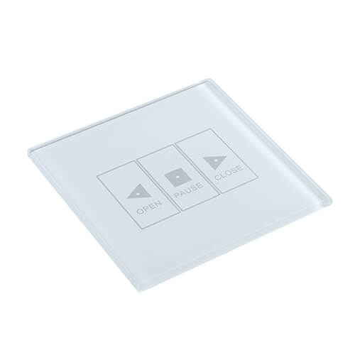 tempered glass front-panel for smart switch with silkscreen printing (TP-011)