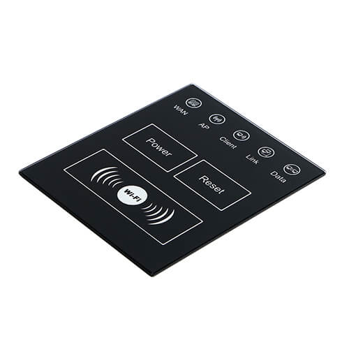 tempered glass front-panel for smart wifi control with silkscreen printing (TP-003)