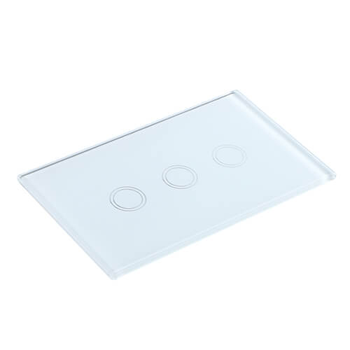 tempered glass surface for touch light switch with silkscreen printing (TP-001)