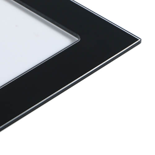 tempered low iron glass sheet with black silkscreen printing for wall switch (SP-001)