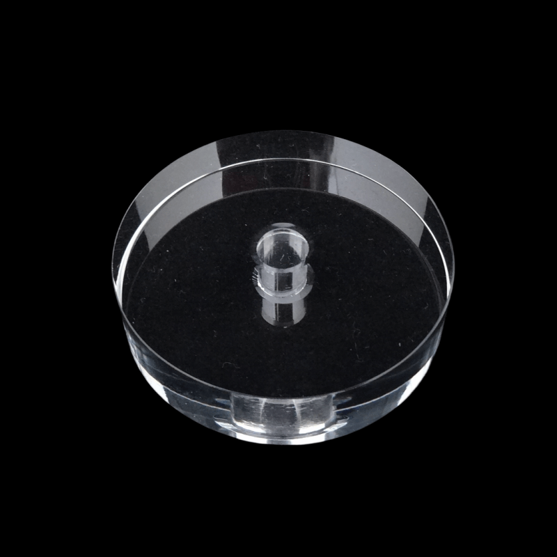 D45 x T12mm low iron glass disc with polished edge and hole_4