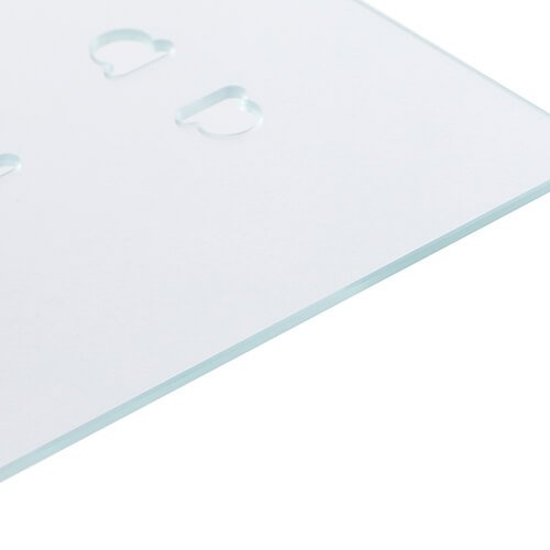 crystal clear tempered glass surface for power socket (VG-003)