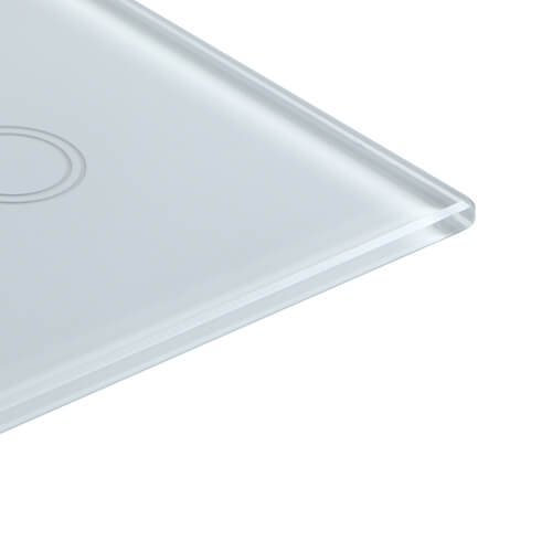 tempered glass faceplate for touch wall switch with silkscreen printing (TP-001)